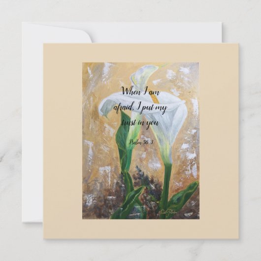 2024 JW year text Psalm 56:3  招待状 (正面)