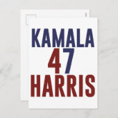 2024 Kamala Harris Madam President USA投票 シーズンポストカード (正面/裏面)