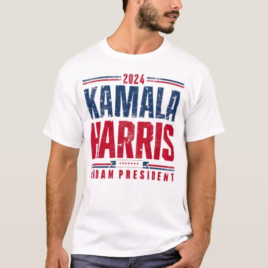 2024 Kamala Harris Madam President USA投票 Tシャツ (正面)