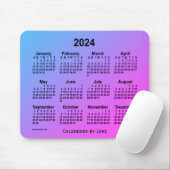 2024 Miami Gray Calendar by Janz Mouse pad マウスパッド (マウス)
