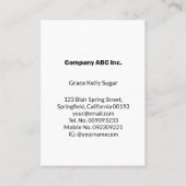 2024 Monday Start Mini-Calendar All White 名刺 (裏面)