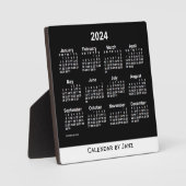 2024 Neon White Desk Calendar by Janz フォトプラーク (正面)
