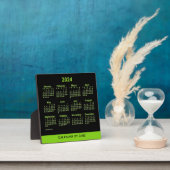2024 Neon Yellow Green Desk Calendar by Janz フォトプラーク (インサイチュ)
