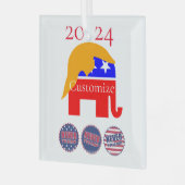 2024 Never Trump Thunder_Cove ガラスオーナメント (正面左)