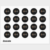 2024 Ohio Totality Eclipse Ohio 太陽の 2024 ラウンドシール (シート)