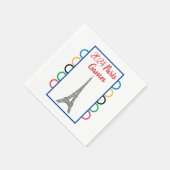 2024 Paris Games Summer Watchパーティーリングや輪 スタンダードカクテルナプキン (角)