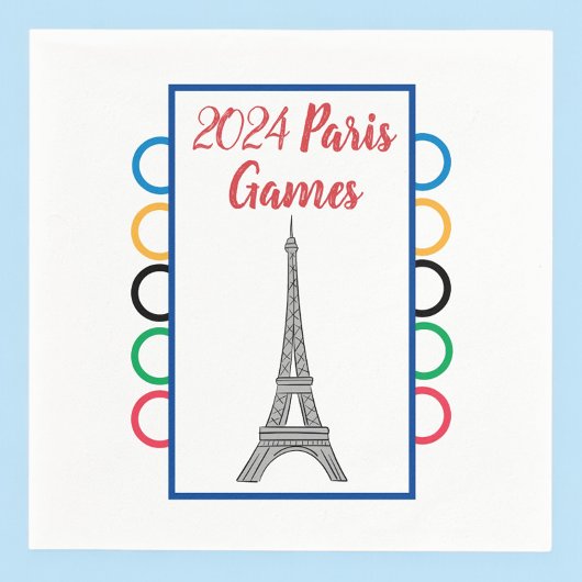 2024 Paris Games Summer Watchパーティーリングや輪 スタンダードカクテルナプキン