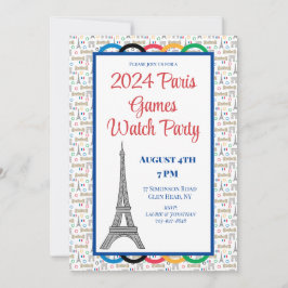 2024 Paris Games Summer Watchパーティーリングや輪 招待状