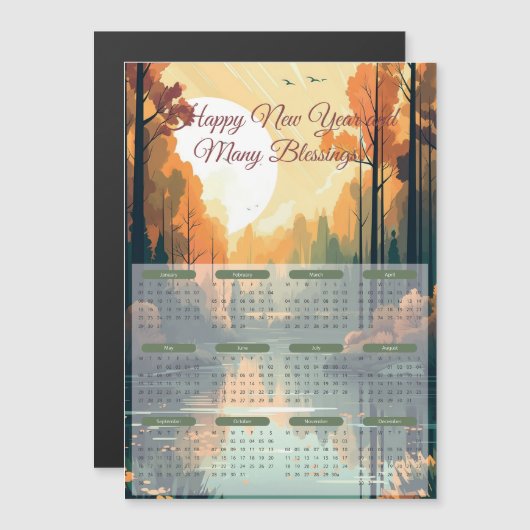 2024 Peace Lakカレンダー磁気カード (正面/裏面)