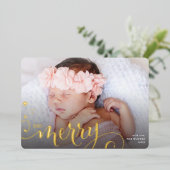 2024 PHOTOメリーファミリーおもしろい書道 箔シーズンカード (立ち正面)