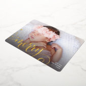 2024 PHOTOメリーファミリーおもしろい書道 箔シーズンカード (回転した状態)