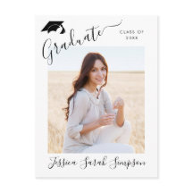 2024 PHOTO モダン Graduation Party招待状グラード
