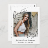 2024 PHOTO モダン Graduation Party招待状グラード ポストカード (正面/裏面)