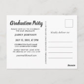2024 PHOTO モダン Graduation Party招待状 ポストカード (裏面)