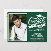 2024 PHOTO モダン Graduation Party招待状 ポストカード (正面/裏面)