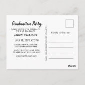 2024 PHOTO モダン Graduation Party招待状 ポストカード (裏面)