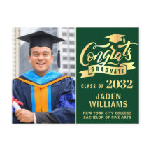 2024 PHOTO モダン Graduation Party招待状