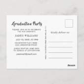 2024 PHOTO モダン Graduation Party招待状 ポストカード (裏面)