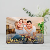 2024 PHOTO FRAMEおもしろい書メリークリスマス 箔シーズンカード (立ち正面)