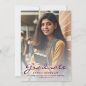 2024 Photo Purple金ゴールド卒業発表 招待状 (正面)