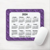 2024 Purple Diamonds Calendar by Janz Mouse pad マウスパッド (マウス)
