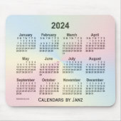 2024 Rainbow Cloud Calendar by Janz マウスパッド (正面)