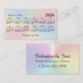 2024 Rainbow Cloud Calendar by Janz 名刺 (正面/裏面)