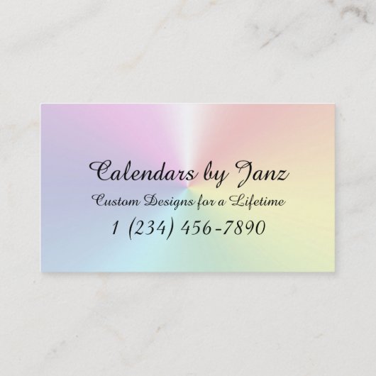 2024 Rainbow Cloud Calendar by Janz 名刺 (裏面)