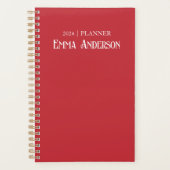 2024 Red Nameウィークリー月次プランナー プランナー手帳 (正面)