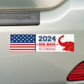 2024 RED WAVE来は バンパーステッカー (車上)