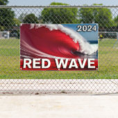 2024 RED WAVE – 目を引く津波海波 横断幕 (インサイチュ)