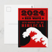 2024 RED WAVE BIBLICALになる ポストカード (正面/裏面)