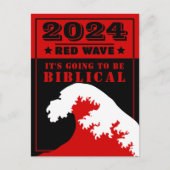 2024 RED WAVE BIBLICALになる ポストカード (正面)