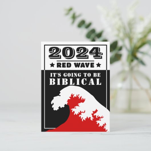 2024 RED WAVE BIBLICALになる ポストカード (スタンド正面)