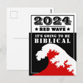 2024 RED WAVE BIBLICALになる ポストカード (正面/裏面)