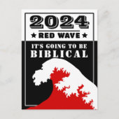 2024 RED WAVE BIBLICALになる ポストカード (正面)