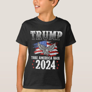 2024 Take America Back American Flag Trump 2024 2 Tシャツ