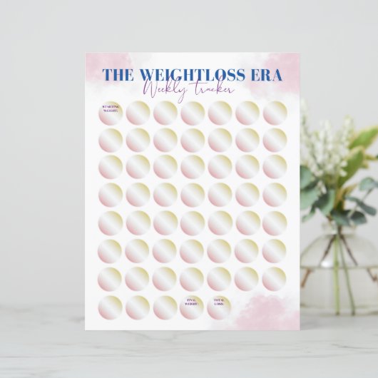 2024 The Weight Loss Era Tracker - 52 Week Tracker (スタンド正面)