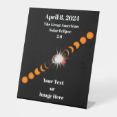 2024 Total 太陽の Eclipse 台座サイン (正面)