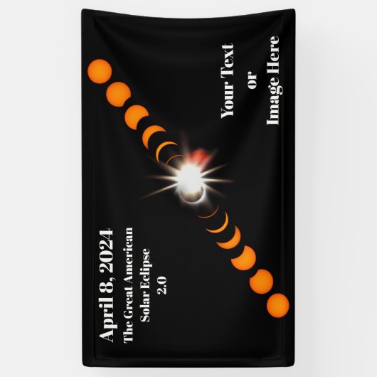 2024 Total 太陽の Eclipse 横断幕 (縦)