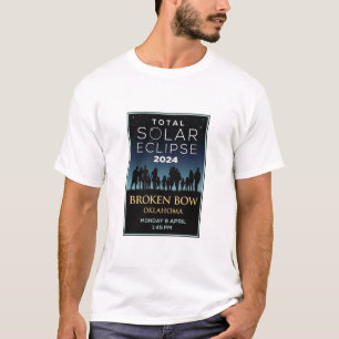 2024 Total Eclipse、太陽のBroken Bow、オクラホマ Tシャツ