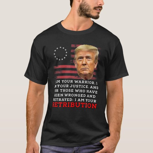 2024 Trump Desantis Florida CPAC I Am Your Retribu Tシャツ (正面)