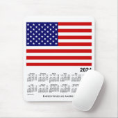 2024 USA国旗のカレンダーby Janz Mouse pad マウスパッド (マウス)
