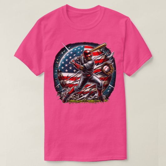 2024 USA AMERICA BESBALL in USA 4 OF 7月 Tシャツ (デザイン正面)