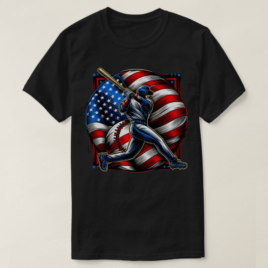 2024 USA AMERICA BESBALL in USA 4TH OF 7月2日 Tシャツ (デザイン正面)