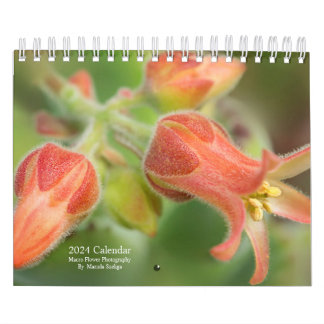 2024 Wall Calendar Flowers in Macro Photography カレンダー