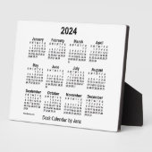 2024 White Desk Calendar by Janz 5x7 フォトプラーク (側面)