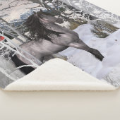 2024 Winter Wishes Horse -カスタマイズ色 シェルパブランケット (3/4)