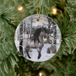 2024 Winter Wishes Horse セラミックオーナメント