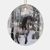 2024 Winter Wishes Horse セラミックオーナメント (左)